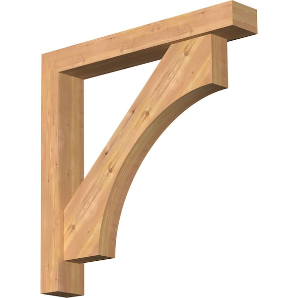 Ekena Millwork Westlake Block Smooth Bracket w/ Offset Brace, Western Red Cedar, 5 1/2"W x 36"D x 36"H BKT0604X36X36WTL05SWR - main